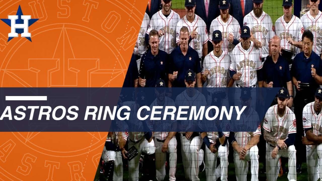 Astros World Series championship ring ceremony 