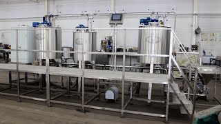 Оборудование цеха для производства кисломолочных продуктов из сухого молока - видео