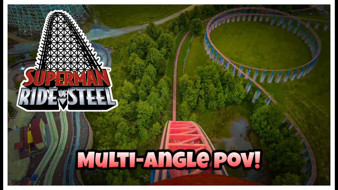 Superman Ride Of Steel Full Hd Multi Angle Pov Six Flags America