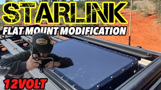 DIY STARLINK FLAT MOUNT MODIFICATION! STAR MOUNT all in one 12 VOLT flat case modification !