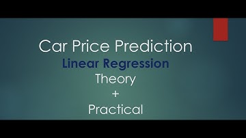 Linear Regression project - car price prediction | DataChaps