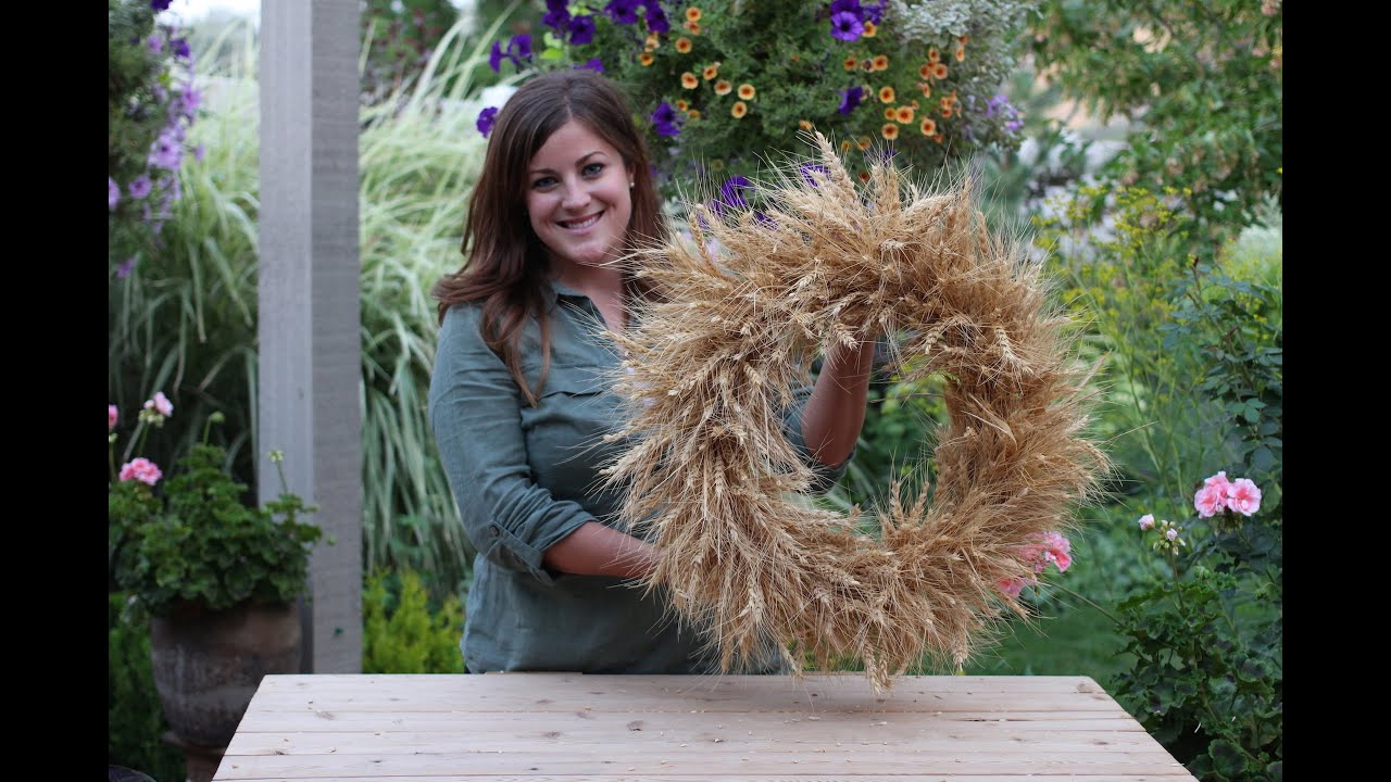 DIY $5 Fall Wheat Wreath
