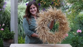 DIY $5 Fall Wheat Wreath