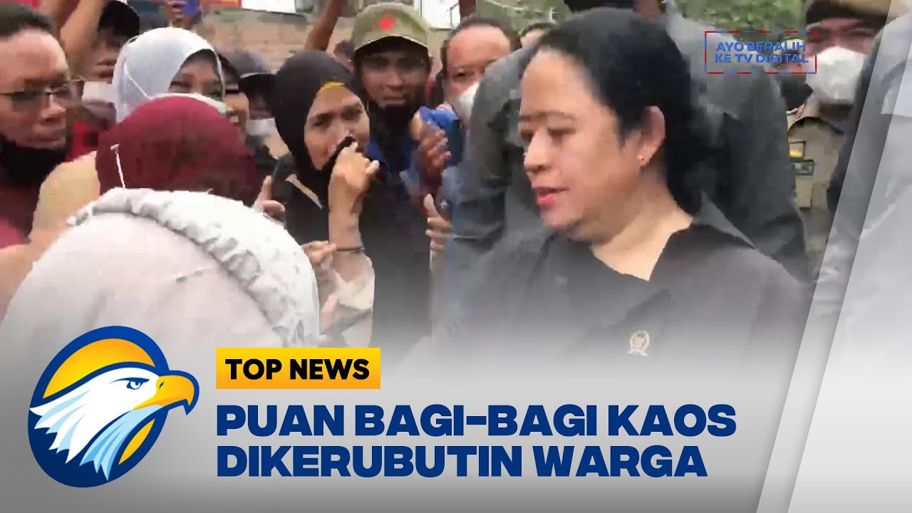 Puan Bagi-Bagi Kaos Dikerubutin Warga - YouTube