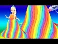 HOW TO MAKE Dohvinci Frozen Elsa Rainbow Dress Play Doh