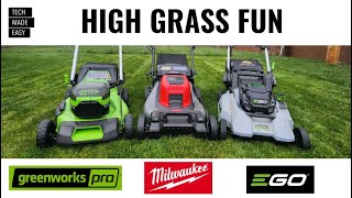 High Grass FUN Greenworks Pro 60v EGO Select Cut XP Milwaukee M18