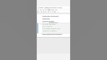 Cartesian Product – One-Liner Version #Python #HackerRank #OneLiner #CartesianProduct