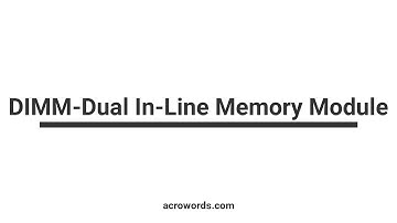 DIMM- Dual In Line Memory Module