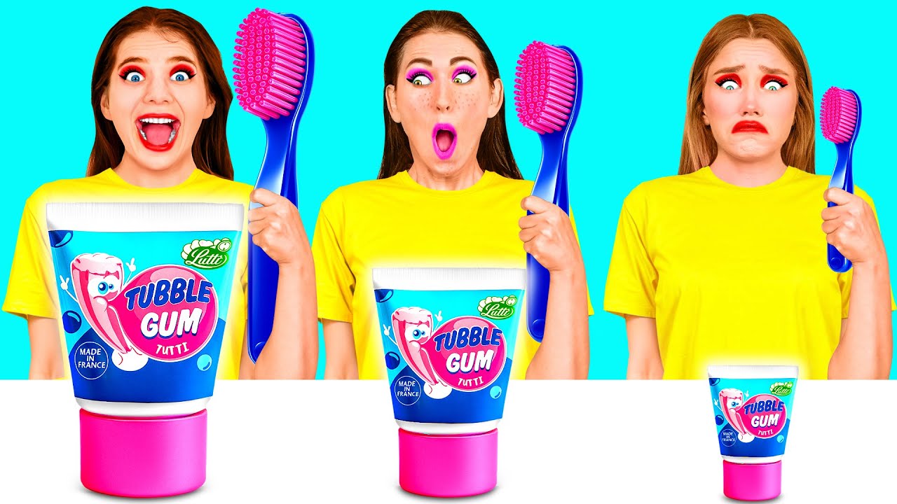 Tantangan Plat Besar, Sedang, dan Kecil | Perang Dapur Lucu BaRaFun Challenge