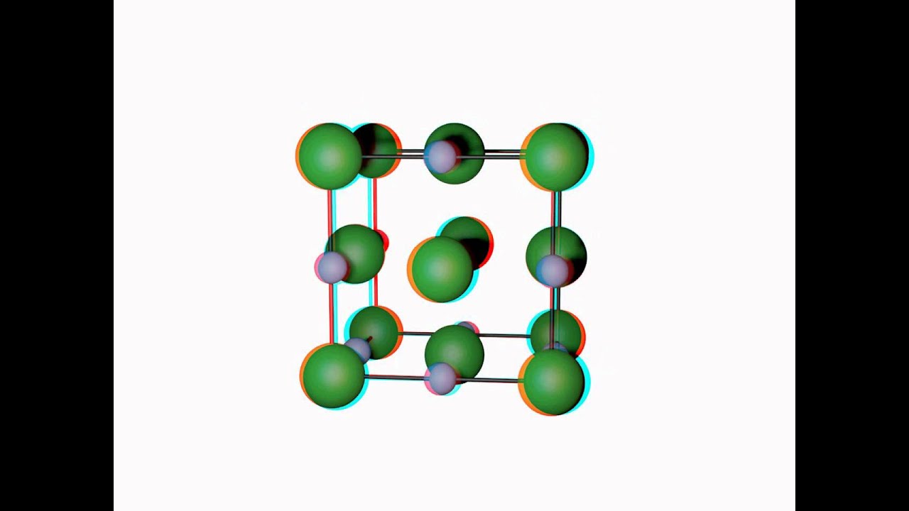 Nacl Crystal 3d Anaglyphe Youtube