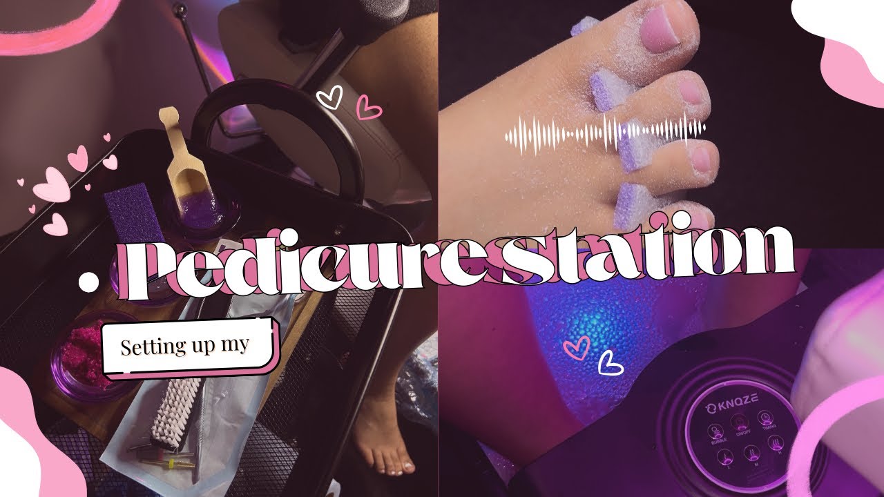 Setting up my pedicure station + shopping nail tech stuff ✨ 
