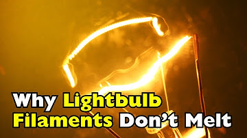 Wat zorgt ervoor dat wolfraamfilamenten gloeien zonder te smelten?