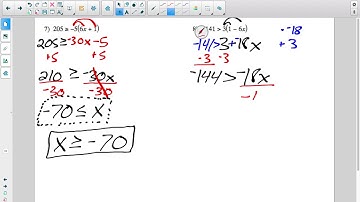 WS 6.2 Solve Multi step Inequalities