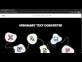 Visionary Text Converter | OCR, ML, and Accessibility Capstone Project Demo