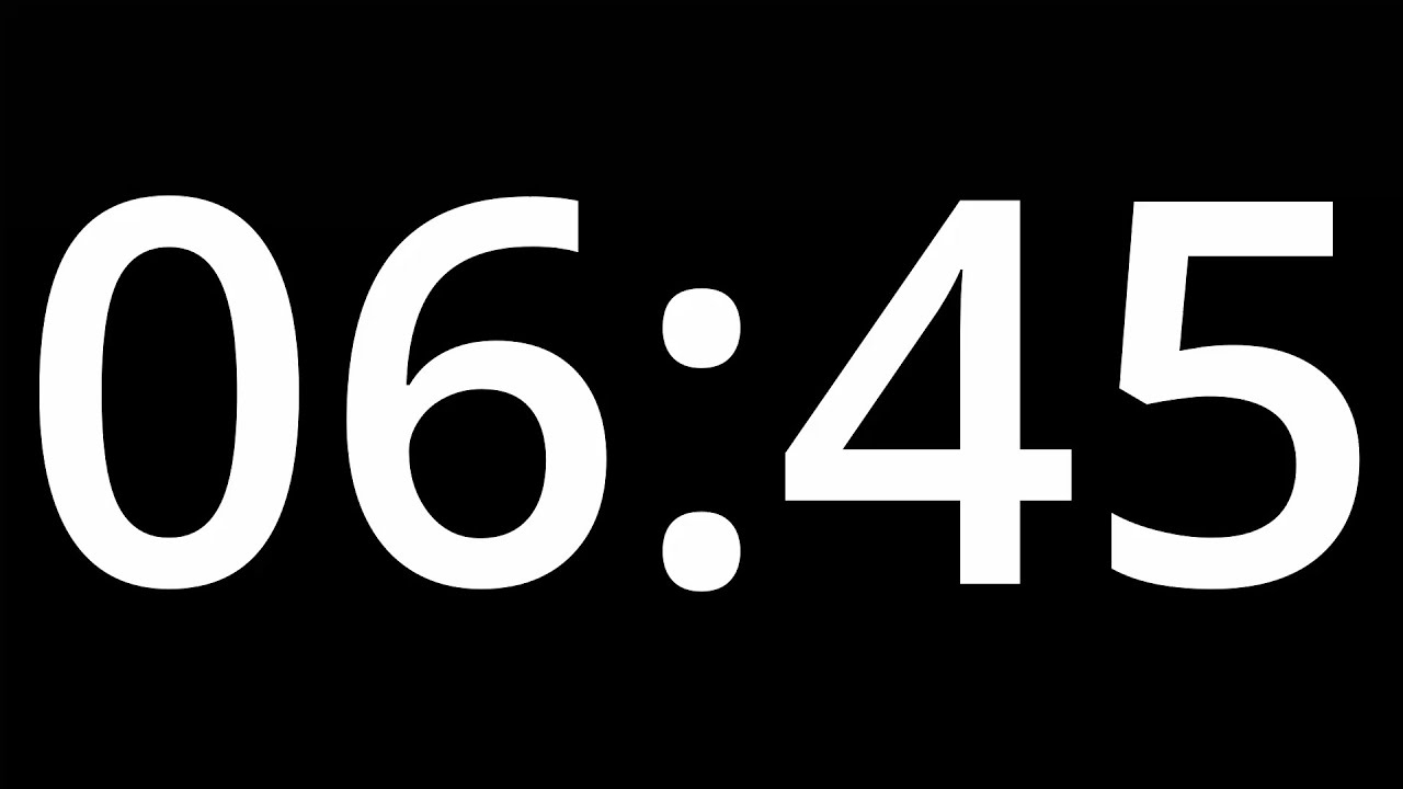 06 MINUTE 45 TIMER with alarm - 405 second COUNTDOWN Clock Alarm - YouTube