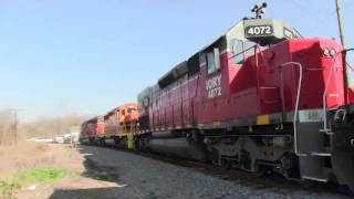Defect Detector on I&O Midland Sub!  Freight Train Chase to Midland City