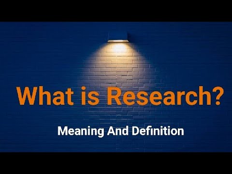 research meaning in simple