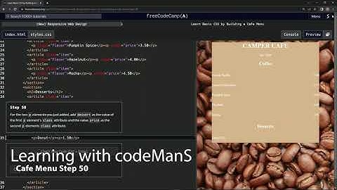 Learn Basic CSS by Building a Cafe Menu - Step 50