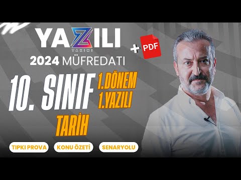 10.Sınıf Tarih 1.Dönem 1.Yazılı Sınavı | Konu Anlatımlı | 2023-2024 | Mehmet Celal Özyıldız