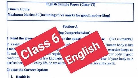 English class 6 sample paper September 2023 #pseb #solved #cbse #samplepaper #class6