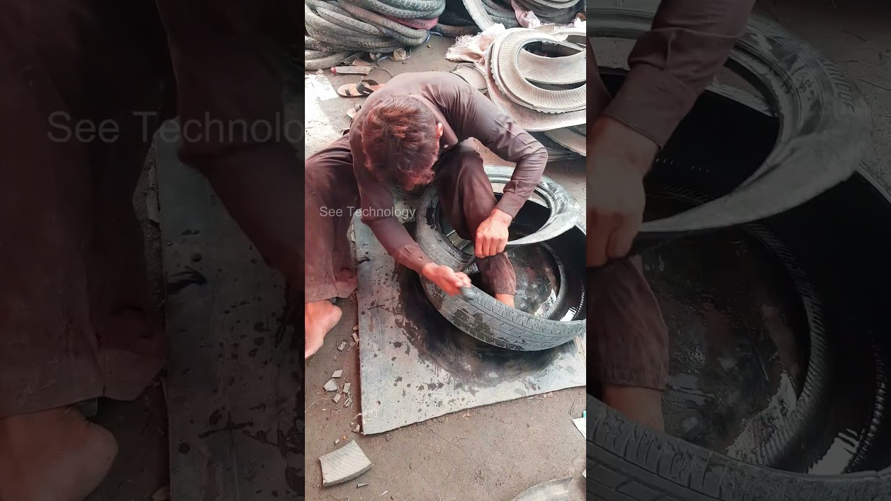 Amazing Tyre Cutting Skills | 