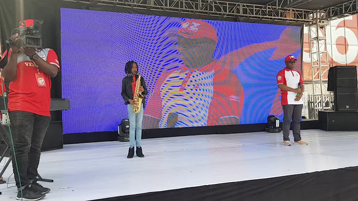 Temilayo Abodunrin Played the Nigerian National Anthem at the Zenith Bank Youth Parade 2019