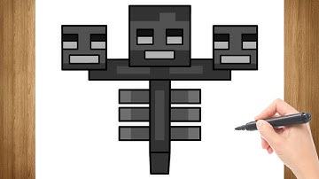 How To Draw Wither Minecraft