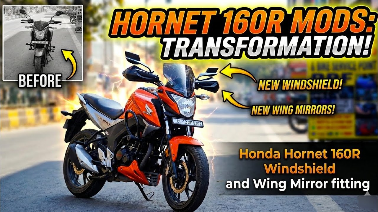 TRANSFORMING My Honda Hornet 160R! 🔥 Aggressive Windshield & Stealth Wing Mirrors Install