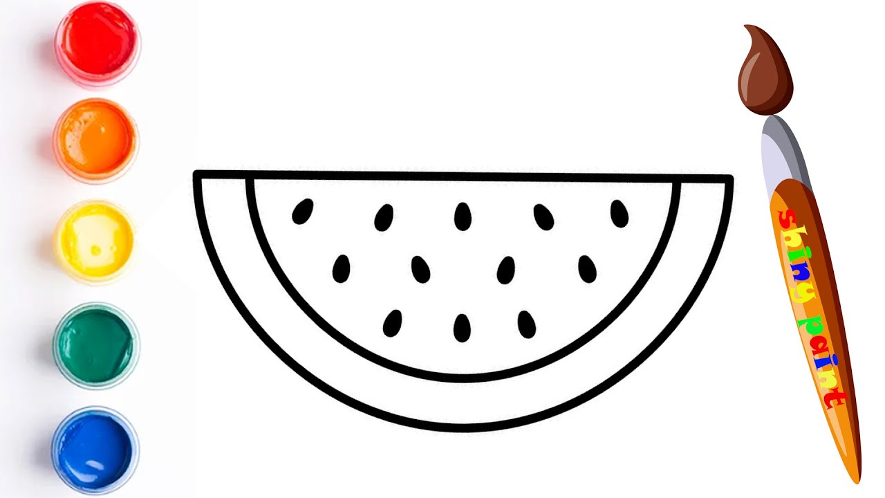 Easy Fruits Drawing+ Coloring for Kids Toddlers - YouTube