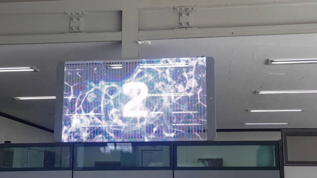 [ 투명LED ] Transparent LED Display; 10sec countdown old film effect mov ...