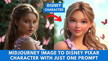 Midjourney Ai: Turn Image to Disney Pixar Character with just One Prompt