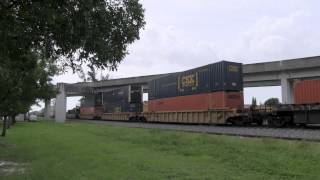 FEC Train 121 in Hialeah, Florida