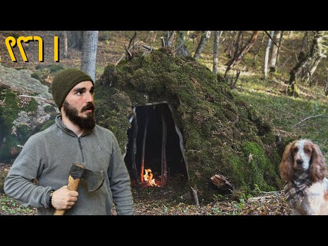 ვაშენებ დიდ თავშესაფარს ველურ ბუნებაში - 2 დღე ( ეპ.1 )
