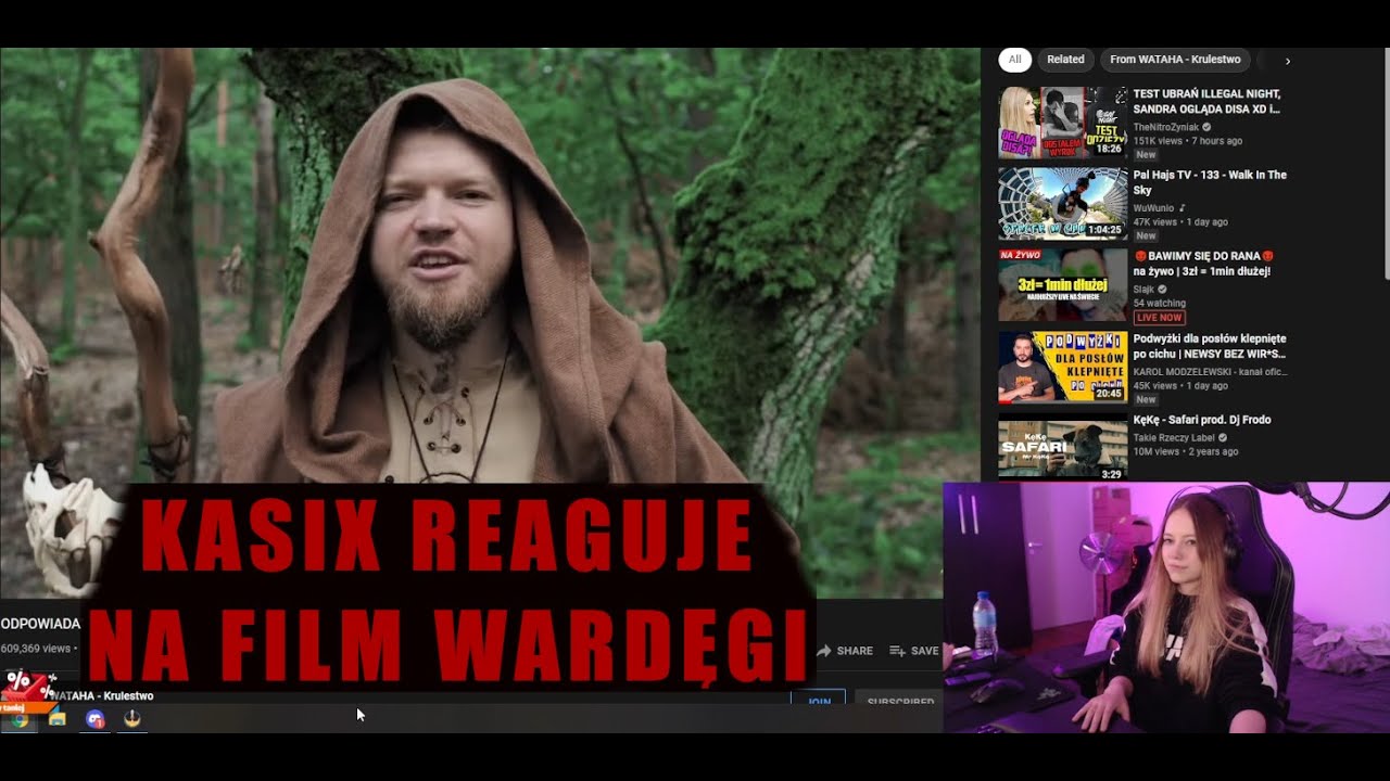 KASIX OGLĄDA FILM WARDĘGI - ODPOWIADAM WERSOW