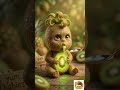 🥝 Kiwi Baby ASMR 🥝 | Cute Crunchy Eating Short