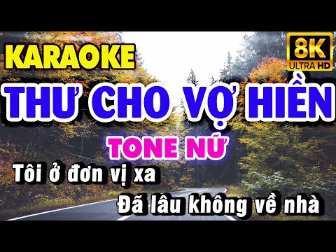 Karaoke THƯ CHO VỢ HIỀN Tone Nữ (Si Thứ) Nhạc Sống KLA | Karaoke 9669