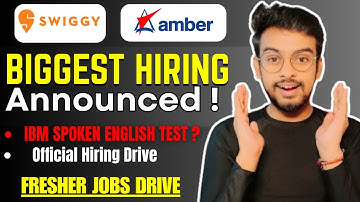 Swiggy, IBM , Amber Biggest Hiring | OFF Campus Drive For 2026, 2025, 2-24 Batch | Fresher Jobs