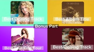 Ranking Taylor Swift By My... [Bonus Part]