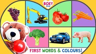 FIRST WORDS for Babies & Toddlers | Baby Videos | Toddler Learning Video | BOEY Bear screenshot 2