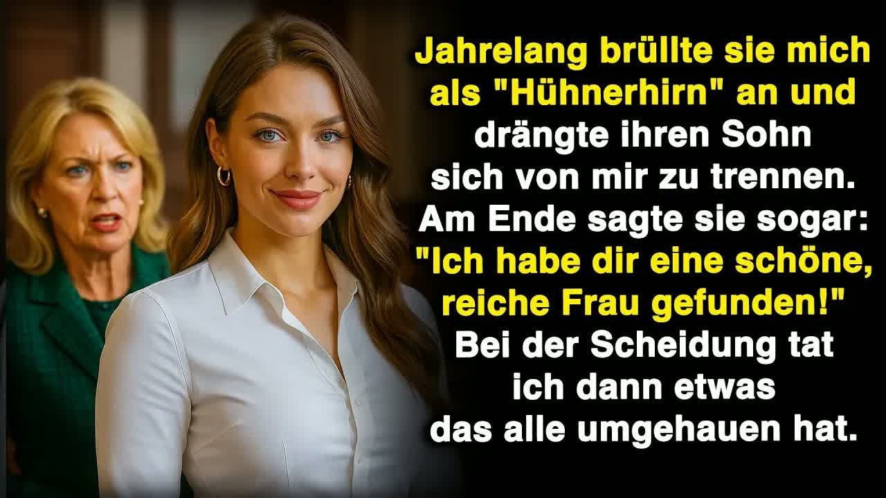 Jahrelang nannte sie mich Hühnerhirn und wollte uns trennen  Bei der Scheidung schockte ich alle