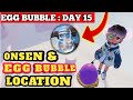 Heartopia | DAY 15 : Winter Frost Guide: How to locate - Onsen Egg & Snowman Egg Bubble #heartopia