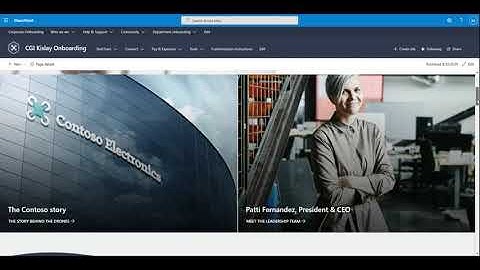 New Employee Onboarding Hub OnBoarding Site demo from Microsoft SharePoint look book