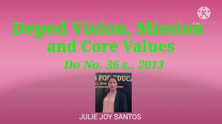 DepEd Vision Mission Core Values(DO  No. 36 s. 2013)