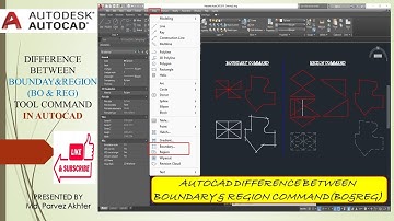 AutoCAD Difference Between Boundary & Region Command#ِAutoCAD Differ Bet Boundary&Region Com inhind?