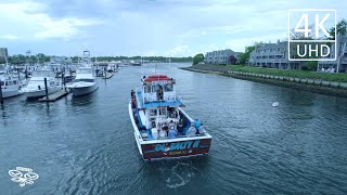 Shark River Inlet | Belmar, NJ | Jetski & Fishing Boats | 4K Aerial Drone Footage (DJI Mavic Air 2s)