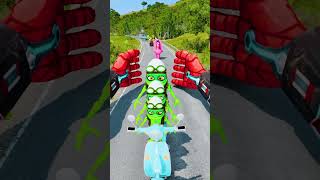 Crazy Stunts &amp; Funny Cars VS HUGE Spider-Man Hand Trap! – BeamNG.Drive