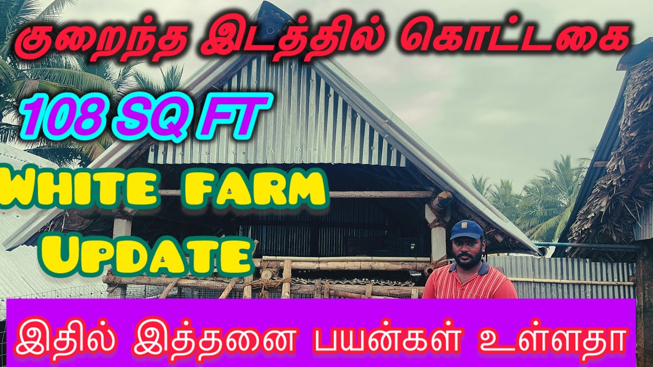 🤩108Sq Ft🤩குறைந்த இடத்தில் கொட்டகை அமைக்கும் முறை😍இதில் இத்தனை பயன்கள் உள்ளதா🤔