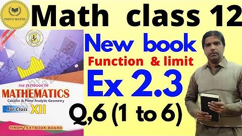"Class 12 Math | STB | Ex 2.3 Q6 | Algebraic & Exponential Function Limits | Math Tutorial"