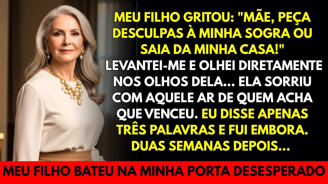 Meu filho exigiu desculpas à sogra. Eu disse três palavras…e semanas depois ele voltou desesperado.