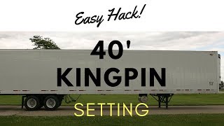 In this video i discuss a quick and easy way to locate your 40'
kingpin setting on 53' trailer, talk about hazmat our food drinks. is
the e...